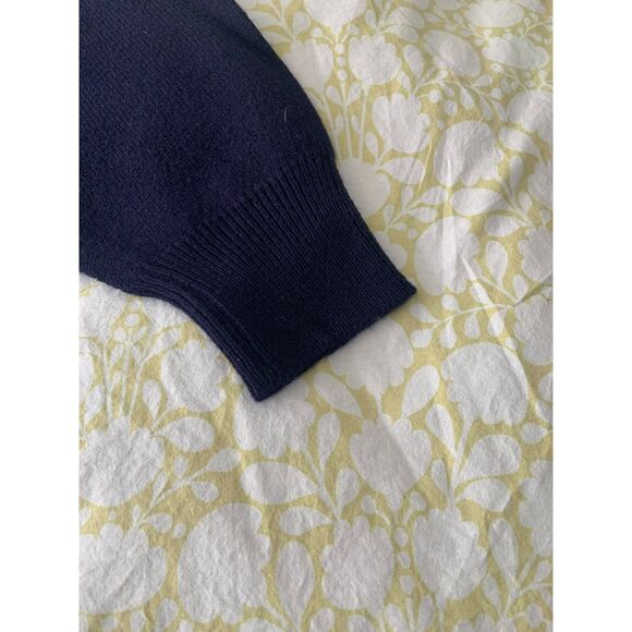 Vintage Dromoland Castle of Ireland 100% Wool Sweater Navy EU Size 42/52 - Picture 8 of 11